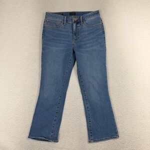 Talbots Jeans Womens 6 (29x23.5) Jeans Crop Flared Stretch Mid Rise Blue Denim